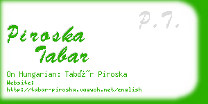 piroska tabar business card